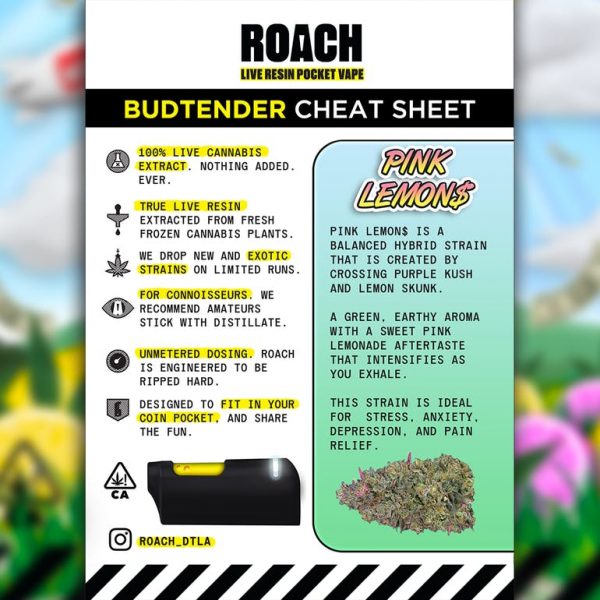 ROACH - High Rise Pink Lemon$ (0.36g)