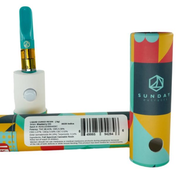 0.5g Cured Resin Cartridge Blueberry OG