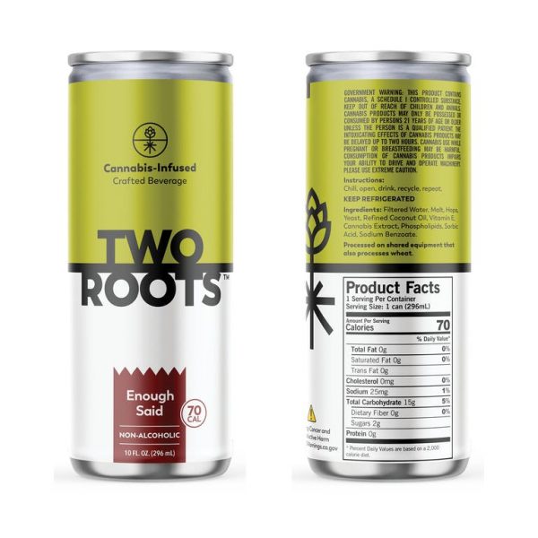 Two Roots “Enough Said” Lager – 5mg THC