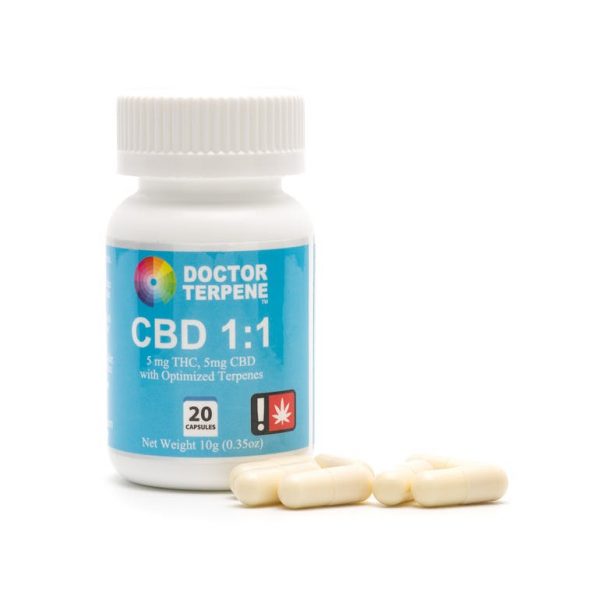 CBD Capsules 5mg THC/5mg CBD